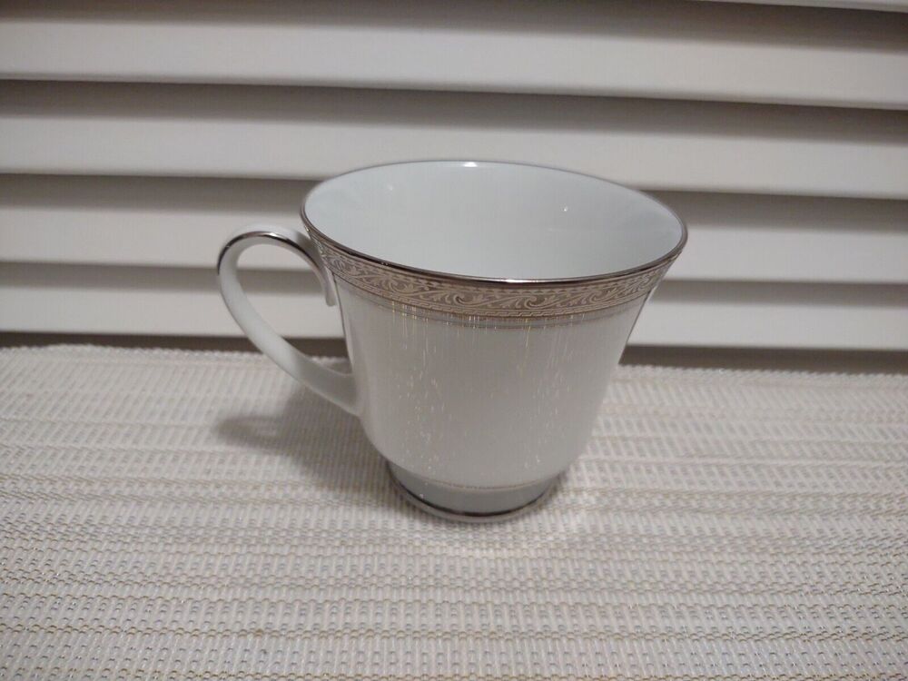 Legendary Noritake 4166L Crestwood Platinum Fine Porcelain Tea Cup Only